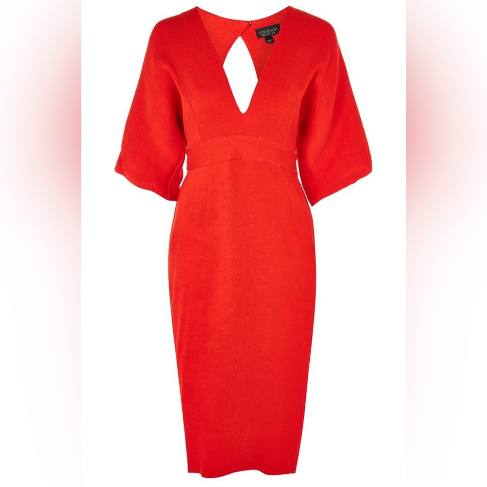 [Topshop] Plunge Kimono Style Midi Dress